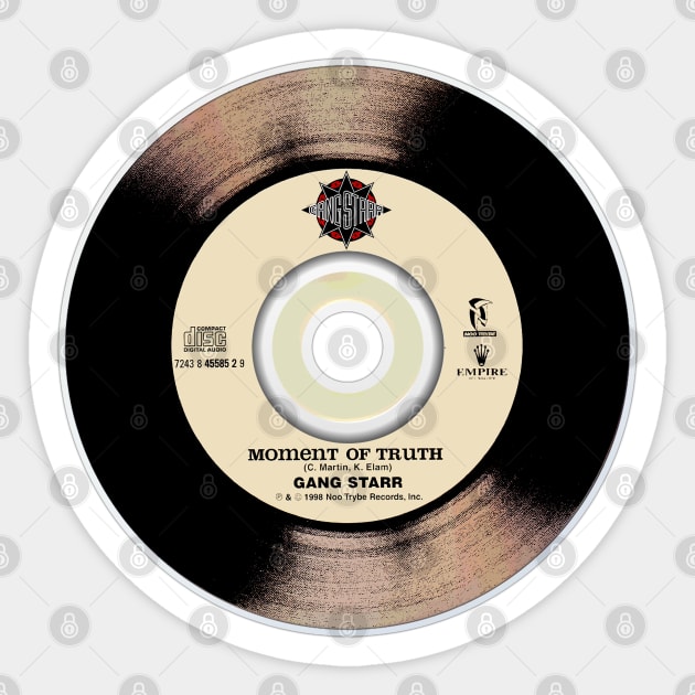 Moment of Truth 45 rpm Sticker by StrictlyDesigns